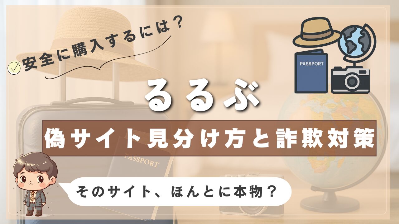るるぶの偽サイトに注意！安全に旅行商品を購入するための見分け方と詐欺対策を解説する画像
