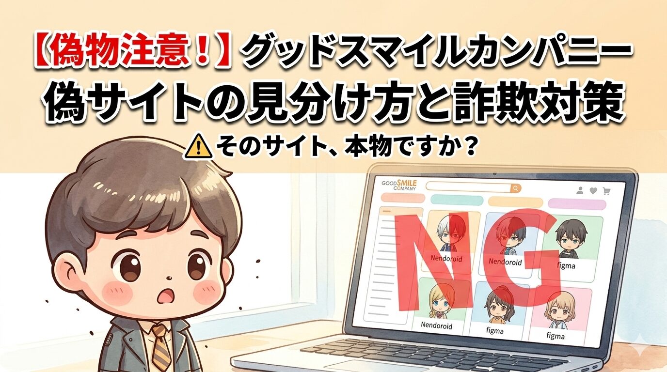 グッドスマイルカンパニーの偽サイト・フィッシング詐欺への注意喚起アイキャッチ