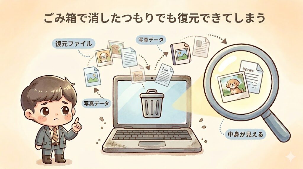 パソコンのデータ消去の重要性をあらわすイメージ画像